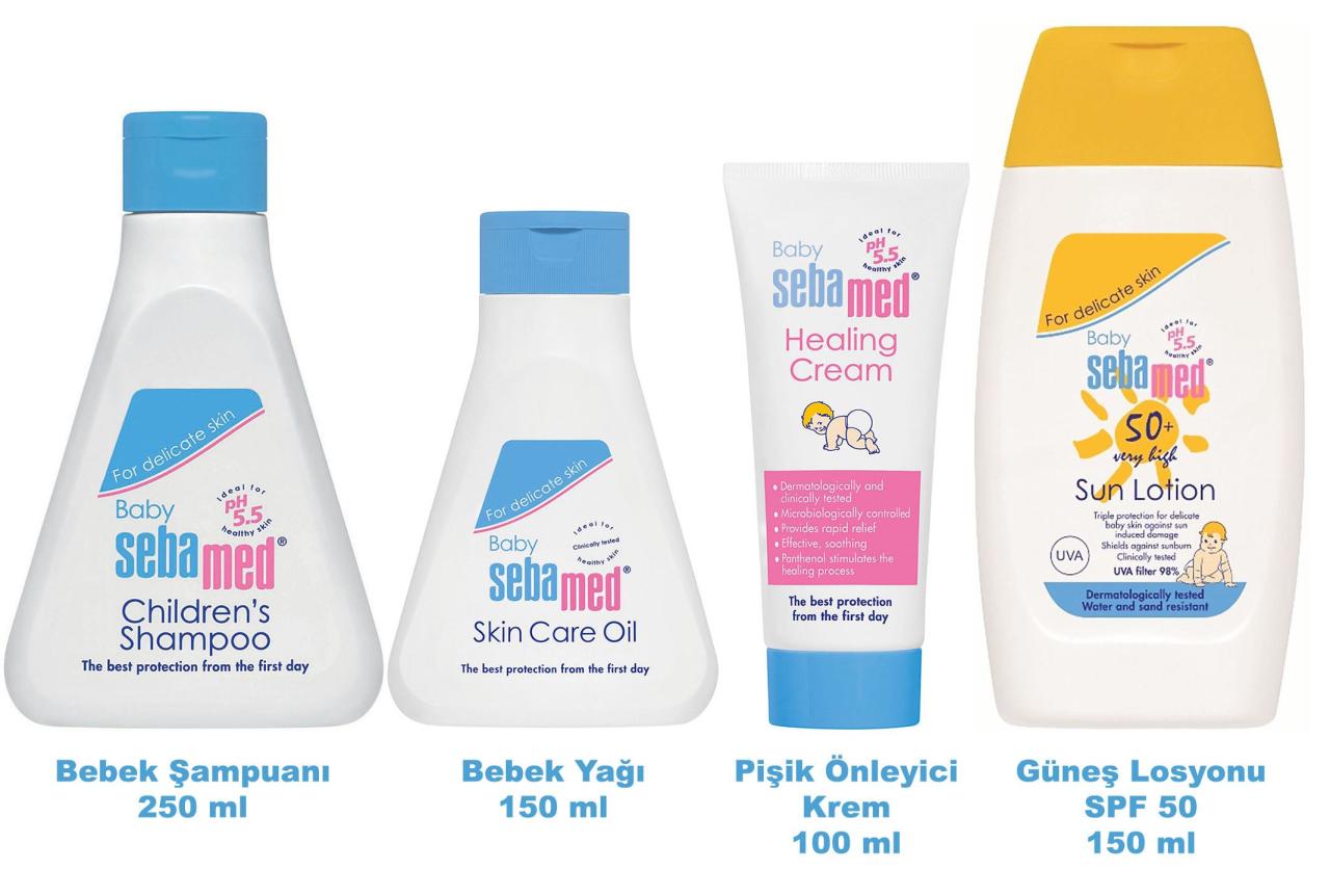 Sebamed 4'lü Bebek Bakım Seti (Şampuan + Bebek Yağı + Pişik Kremi + Güneş Losyonu)