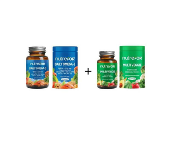 Nutrefor Daily Omega 3 ve Multi Veggie 30 Kapsül 2'li Set