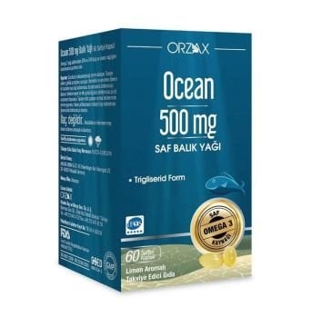 Ocean Limon Aromalı 500 mg 60 Kapsül Balık Yağı
