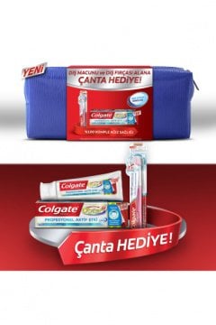 Colgate Total Ağız Bakım Seti (Total Profesyonel Etki Diş Macunu 75 ml+ Slim Soft Mikro İnce Diş Fırçası) Çanta Hediyeli