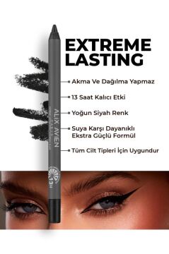 Alix Avien Extreme Black - Uzun Süre Kalıcı Suya Dayanıklı Akma, Dağılma Yapmayan Siyah Göz Kalemi