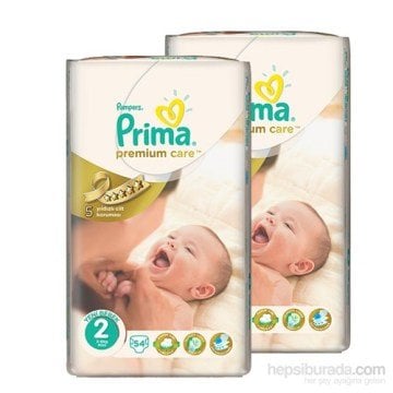 Prima Bebek Bezi Premium Care Ekonomi 2'li Paket 2 Beden 108 Adet