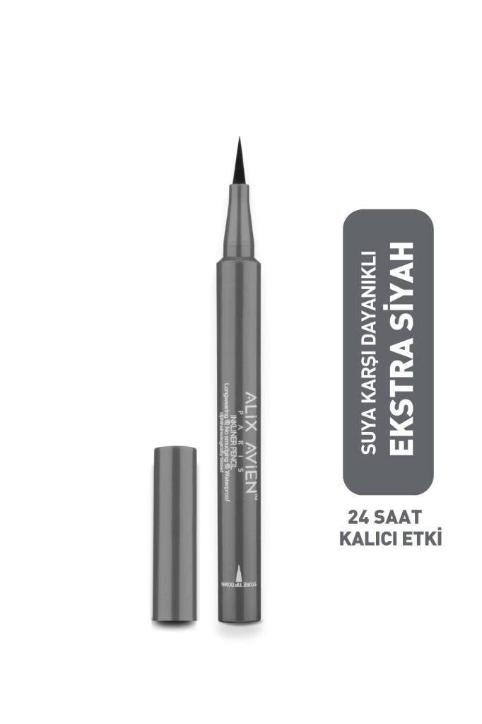 Alix Avien Inkliner Eyeliner Black- Uzun Süre Kalıcı, Suya Dayanıklı ve Yumuşak Uçlu Siyah Göz Kalemi