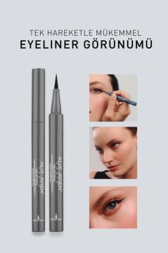 Alix Avien Inkliner Eyeliner Black- Uzun Süre Kalıcı, Suya Dayanıklı ve Yumuşak Uçlu Siyah Göz Kalemi