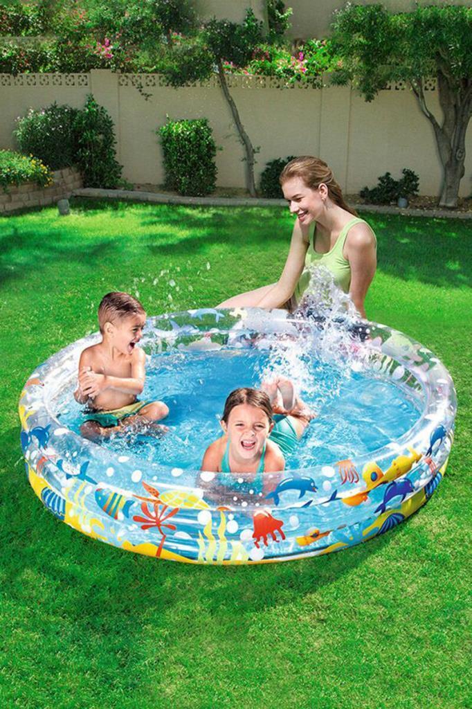 Bestway 51004 Şeffaf Desenli 3 Bölme Havuz 152 cm