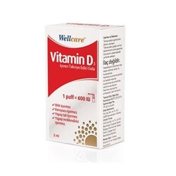 Wellcare Vitamin D3 600 IU 5 ml Sprey