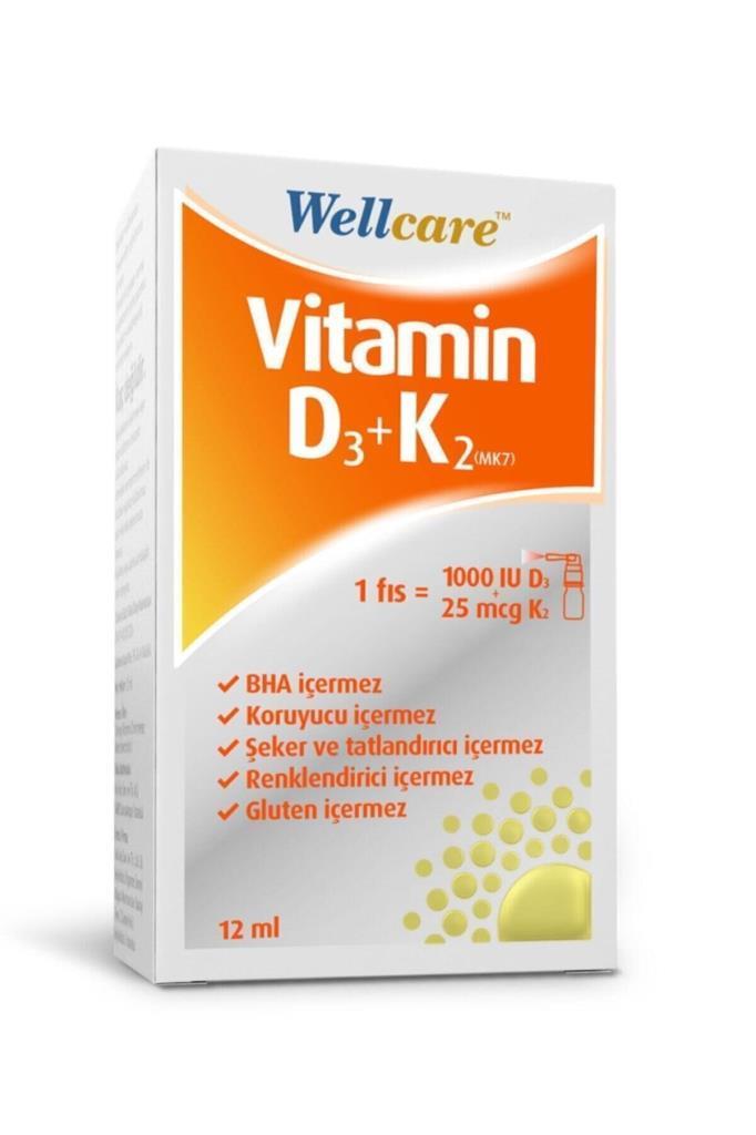Wellcare Vitamin D3 + K2 1000 IU 12 ml