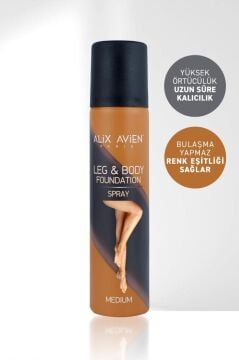 Alix Avien Bacak Fondöteni Medium Vücut Makyajı Bronzlaştırıcı Etki Sprey Çorap - Leg & Body Foundation 75ml