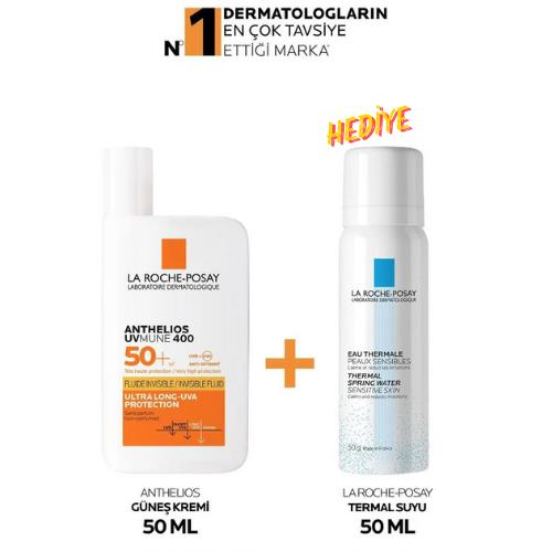 La Roche Posay Termal Su 50ML & Güneş Koruyucu Cilt Bakım Seti: Anthelios Uvmune Yüz Güneş Kremi 50ML