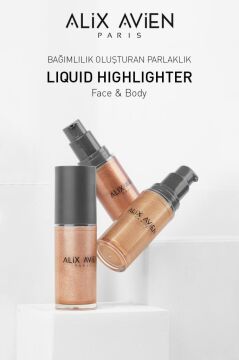 Alix Avien Kahverengi Işıltılı Likit Aydınlatıcı - Liquid Highlighter - 103 Yüz & Vücut İçin - 45 ml