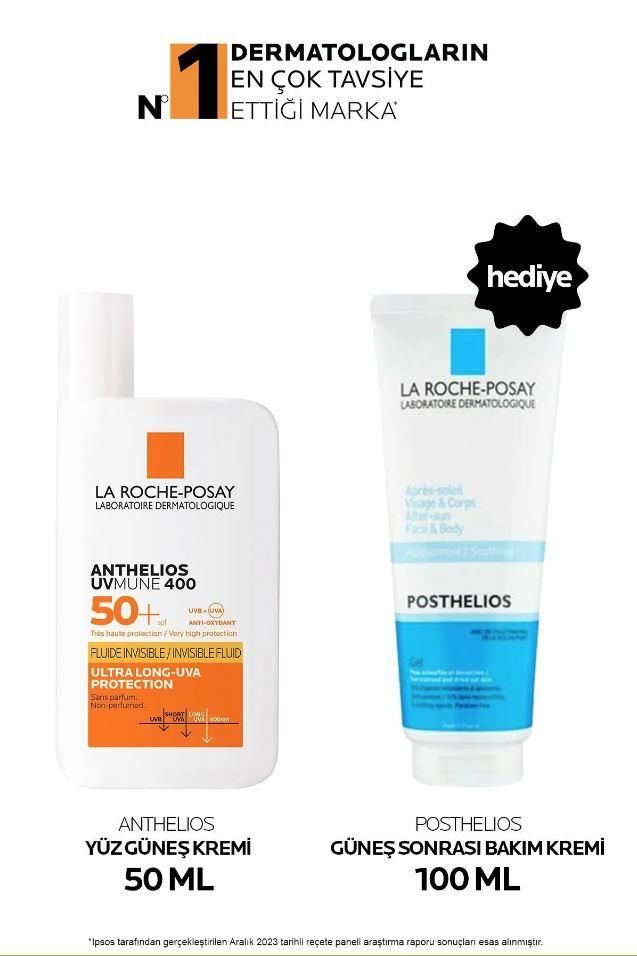 La Roche Posay Posthelios 100Ml & Anthelios Uvmune Fluide Güneş Kremi 50Ml