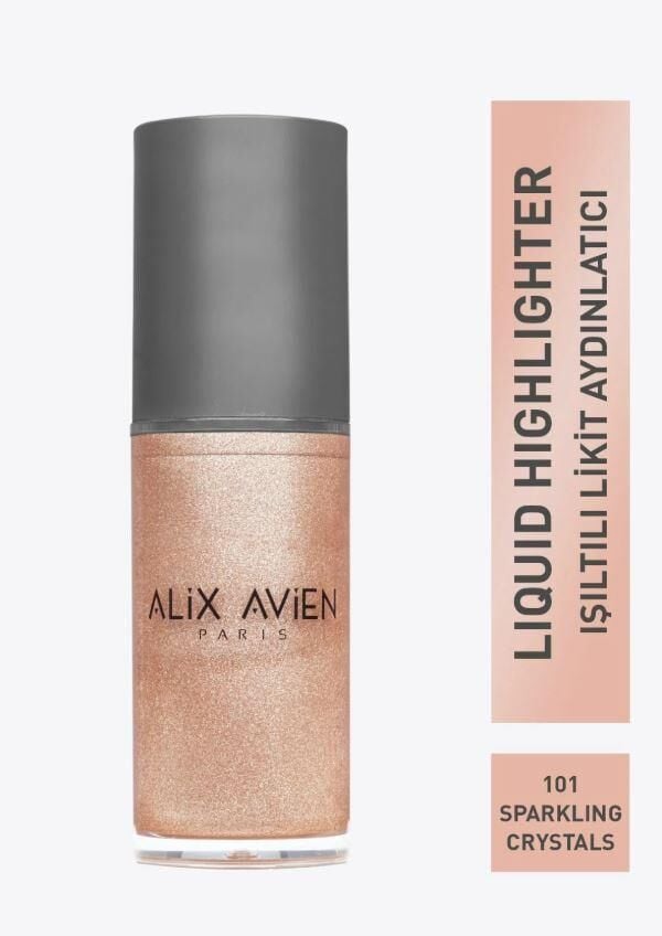 Alix Avien Pembe Işıltılı Likit Aydınlatıcı - Liquid Highlighter 101 Yüz & Vücut İçin - 30 ml
