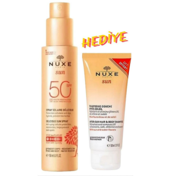 Nuxe Sun Güneş Sonrası Şampuan 100 ml & Nuxe Sun Sprey Fondant Güneş Koruyucu Sprey 150 ml