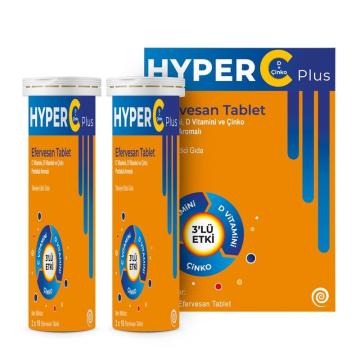 Hyper Vitamin C + Vitamin D + Çinko Plus Efervesan 2 x 10 Tablet