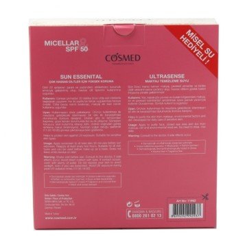 Cosmed Hassas Ciltler için SPF 50+ Güneş Kremi 50 ml + Makyaj Temizleme Suyu 200 ml