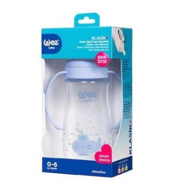 Wee Baby Isıya Dayanıklı Geniş Ağızlı Cam Biberon 0-6 Ay 280 ml
