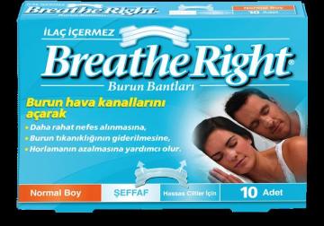 Breathe Right Şeffaf - Normal Burun Bandı 10 Adet
