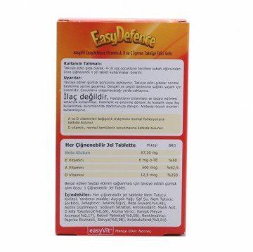 EasyDefence Kids Beta Glukan 30 Çiğneme Jel Tablet