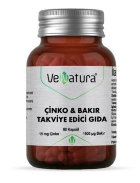 Venatura Çinko ve Bakır 60 Kapsül