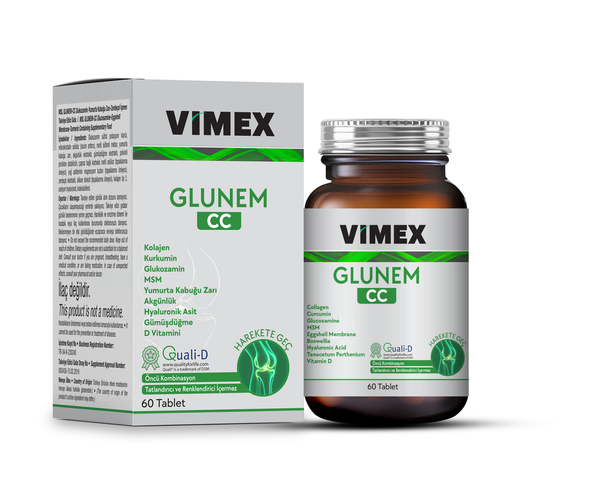 Vimex Glunem-cc 60 Glikozamin/Glucosamine Multivitamin 60 Tablet