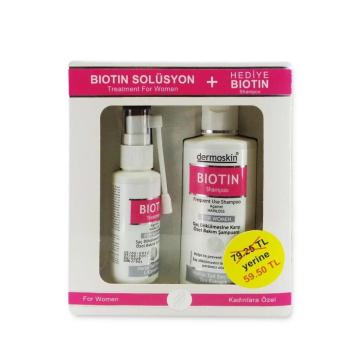 Dermoskin Biotin Bayan Saç Bakım Spreyi + Biotin Şampuan Hediyeli