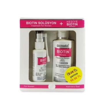 Dermoskin Biotin Bayan Saç Bakım Spreyi + Biotin Şampuan Hediyeli