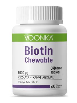 Voonka Biotin 5000 Mcg 60 Çiğneme Tableti