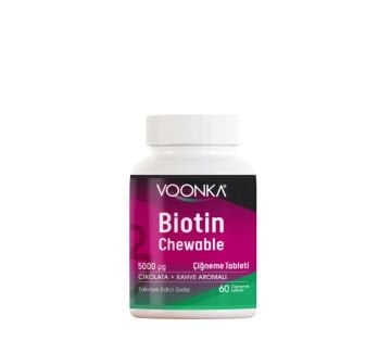 Voonka Biotin 5000 Mcg 60 Çiğneme Tableti