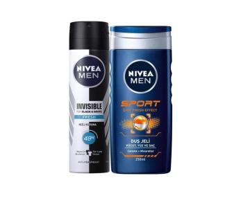 Nivea Black & White İnvisible Fresh 150 ml + Nivea Men Sport Duş Jeli 250 ml