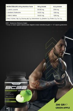 Viapecia BCAA Yeşil Elma Aromalı Aminoasit 390 Gr