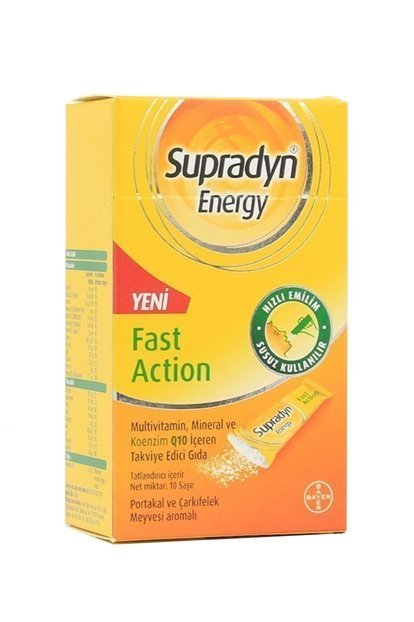 Supradyn Fast Action 10 Saşe SKT: 10/2020