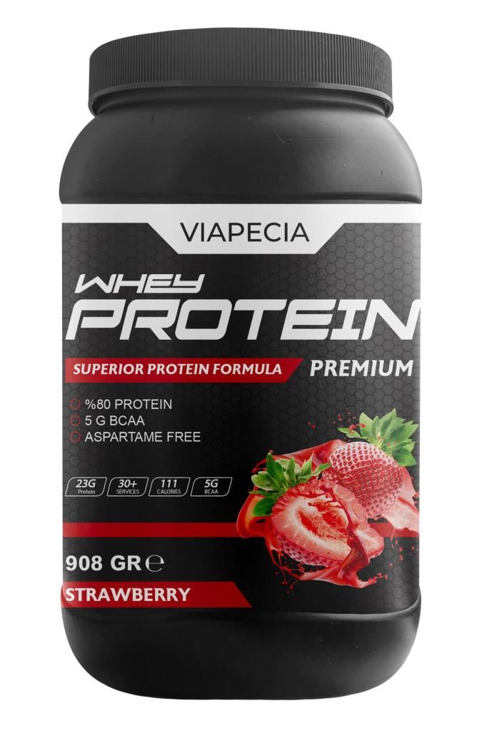 Viapecia Whey Protein Çilekli Bol Protein 908 Gr Premium