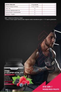 Viapecia Pre-Workout Premium Kırmızı Meyve Aromalı 510 Gram