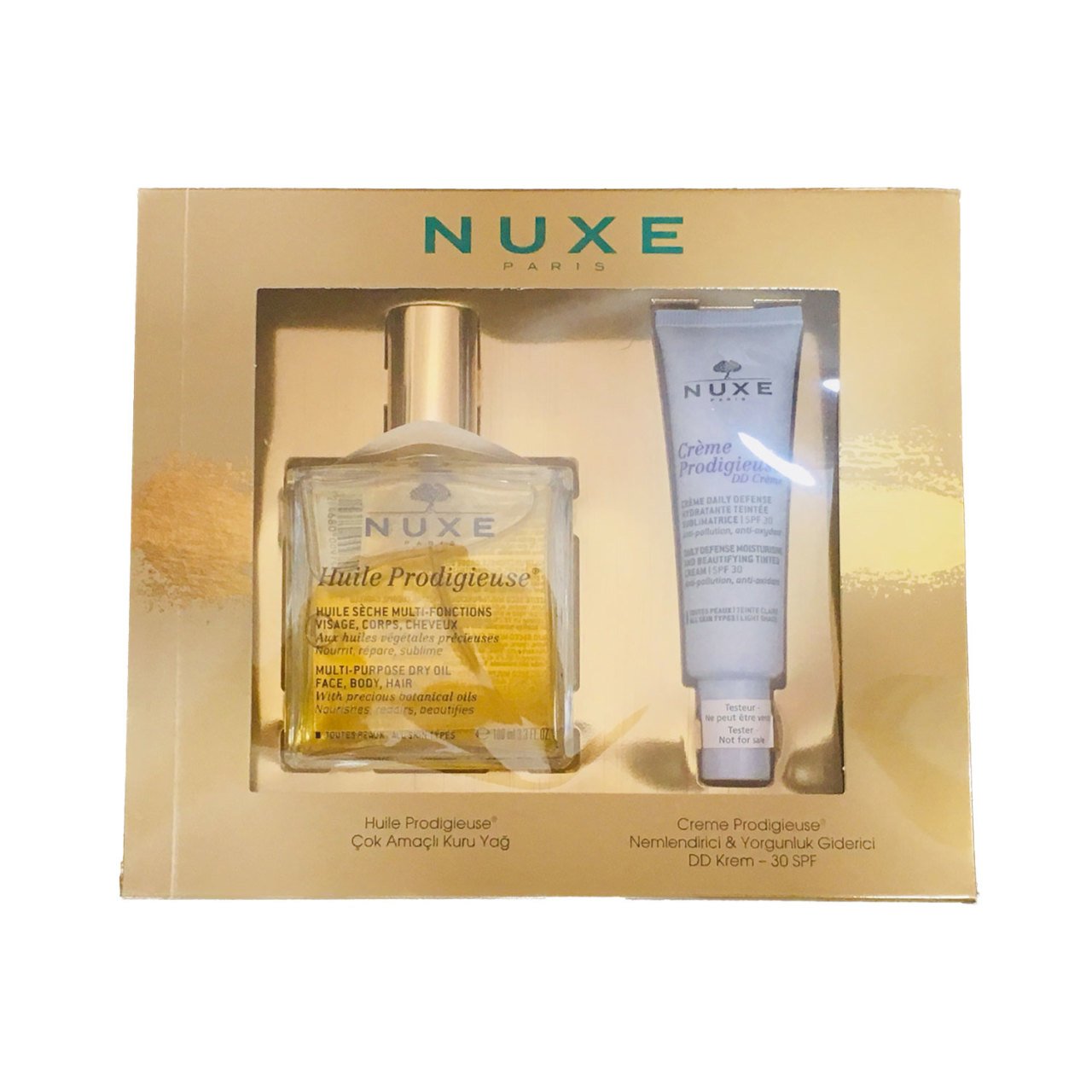 Nuxe Huile Prodigieuse Kuru Yağ 100ml +Creme Prodigieuse DD Cream 30 ml HEDİYELİ