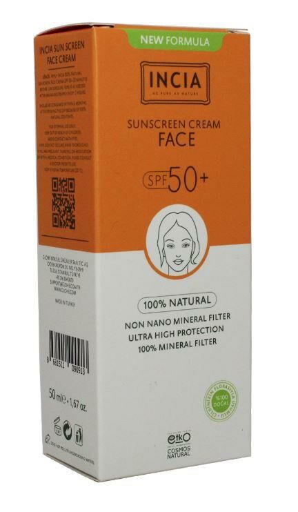 İncia SunScreen Spf 50 Yüz Güneş Kremi 50 ml
