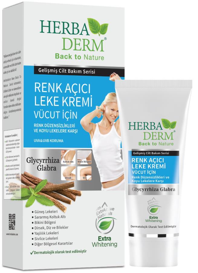 Herbaderm Vücut İçin Renk Açıcı Leke Kremi 60 ml