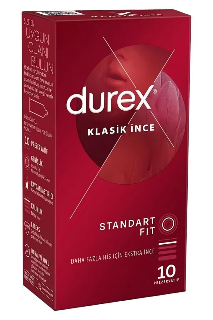Durex Prezervatif Klasik İnce 10'lu