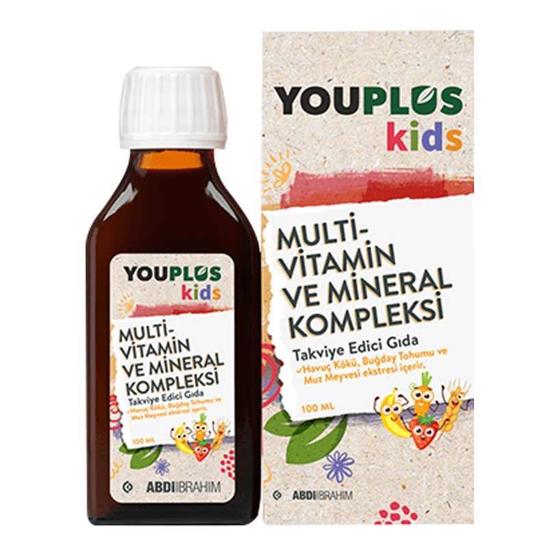 You_Plus Kids Multivitamin 100 ml Şurup Çilek-Muz