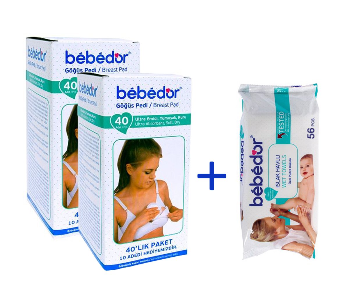 Bebedor Gögüs Pedi 40+40'lı (Islak Havlu Hediye)
