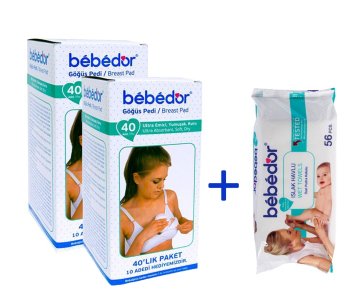Bebedor Gögüs Pedi 40+40'lı (Islak Havlu Hediye)