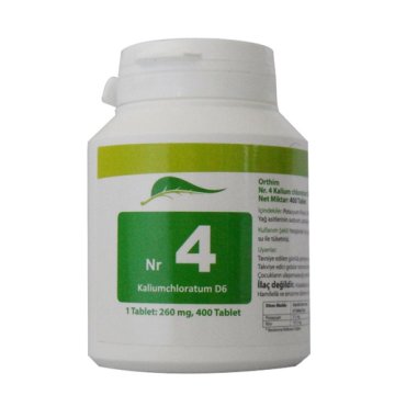 Sas Farma Nr.4 Kalium Chloratum D6 400 Tablet
