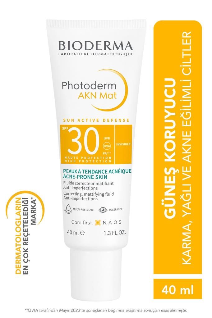 Bioderma Photoderm AKN MAT SPF 30 Güneş Koruyucu 40 ml
