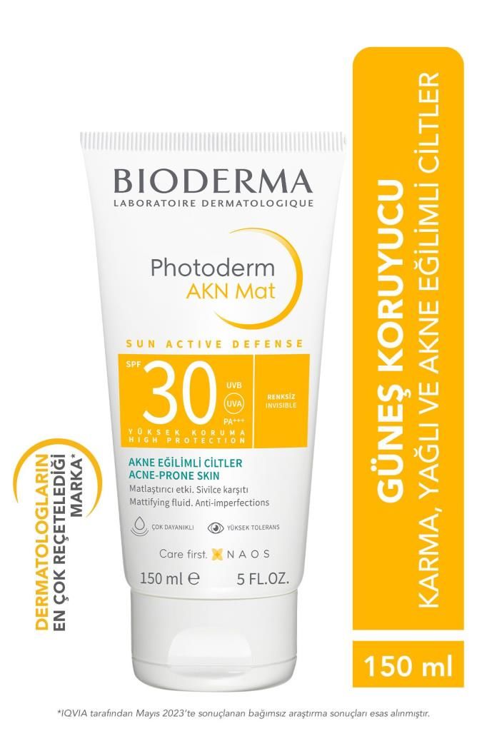 Bioderma Photoderm AKN Mat Spf30+ Güneş Koruyucu Krem 150 ml
