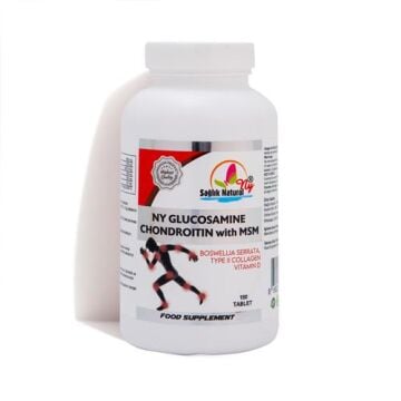 NY Glucosamine Chondroitin with MSM Boswellia Serrata Tıp II Collagen & Vitamin D 180 Tablet