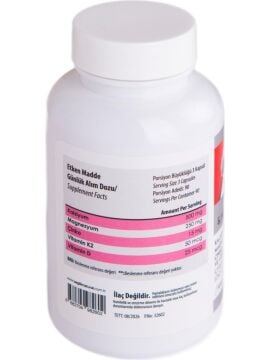 NY Kalsiyum, Magnezyum, Çinko, Vitamin D ve Vitamin K2 İçeren Takviye Edici Gıda