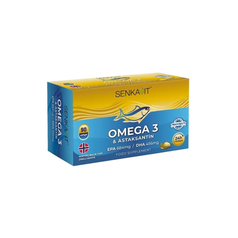 Senkavit Omega 3 ve Astaksantin İçeren Takviye Edici Gıda 90 Softgel