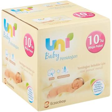 Uni Baby Yenidoğan Islak Mendil 10'lu