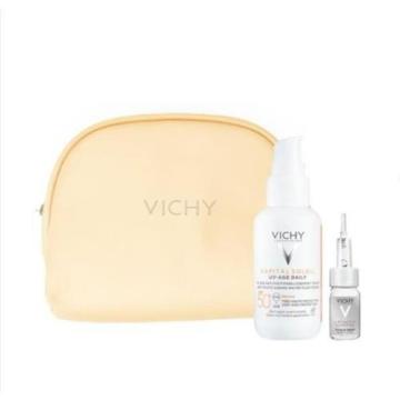 Vichy Capital Soleil UV-Age Daily Güneş Koruyucu Kremi 40 ml + Liftactiv H.A Serum Çanta Hediyeli