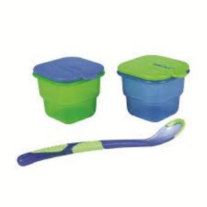 Bebedor %0 BPA Mama Saklama Kabı ve Kaşık (Asortili)
