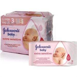 Johnson's Baby Parfümsüz 3'lü 56 Adet Islak Mendil